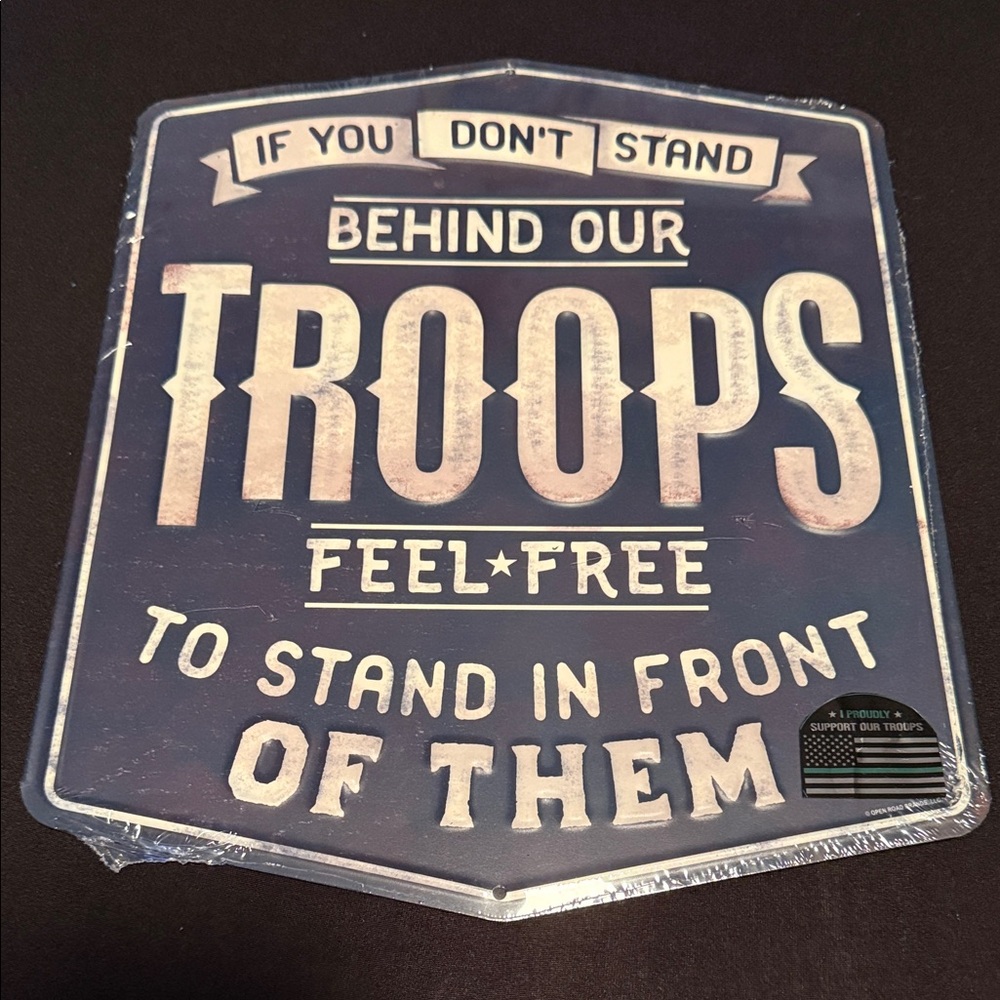 Open Road Brands Silver Troops Support Plaque